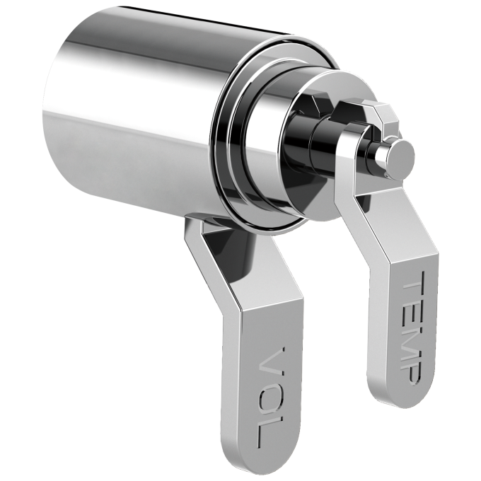 BRIZO Litze TempAssure Thermostatic Valve Trim Industrial Lever Handle Kit — Chrome