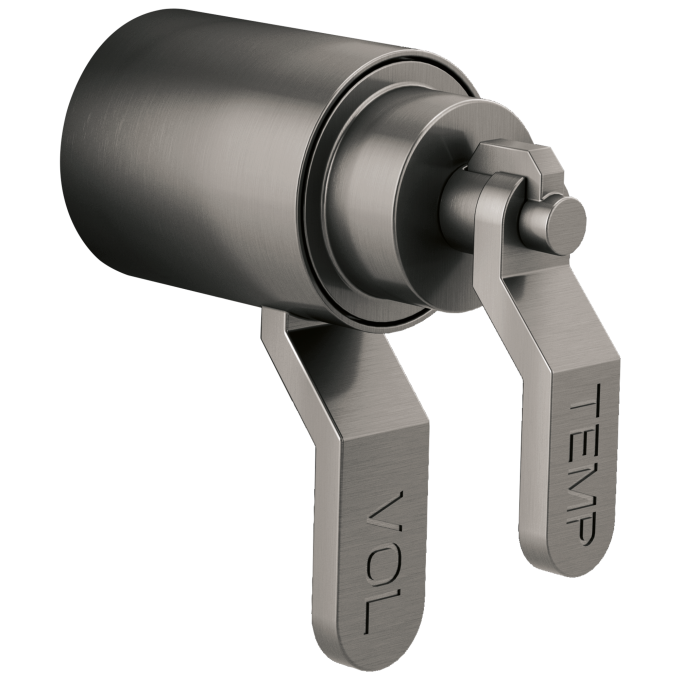 BRIZO Litze TempAssure Thermostatic Valve Trim Industrial Lever Handle Kit — Luxe Steel