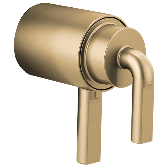 BRIZO Litze TempAssure Thermostatic Valve Trim Notch Lever Handle Kit — Luxe Gold