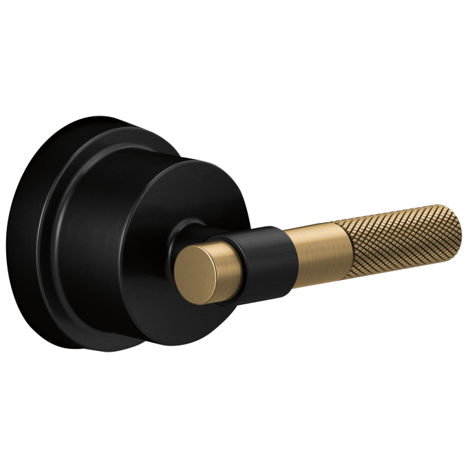 BRIZO Litze Sensori Thermostatic Valve Trim Handle Kit - T-Lever — Matte Black/Luxe Gold
