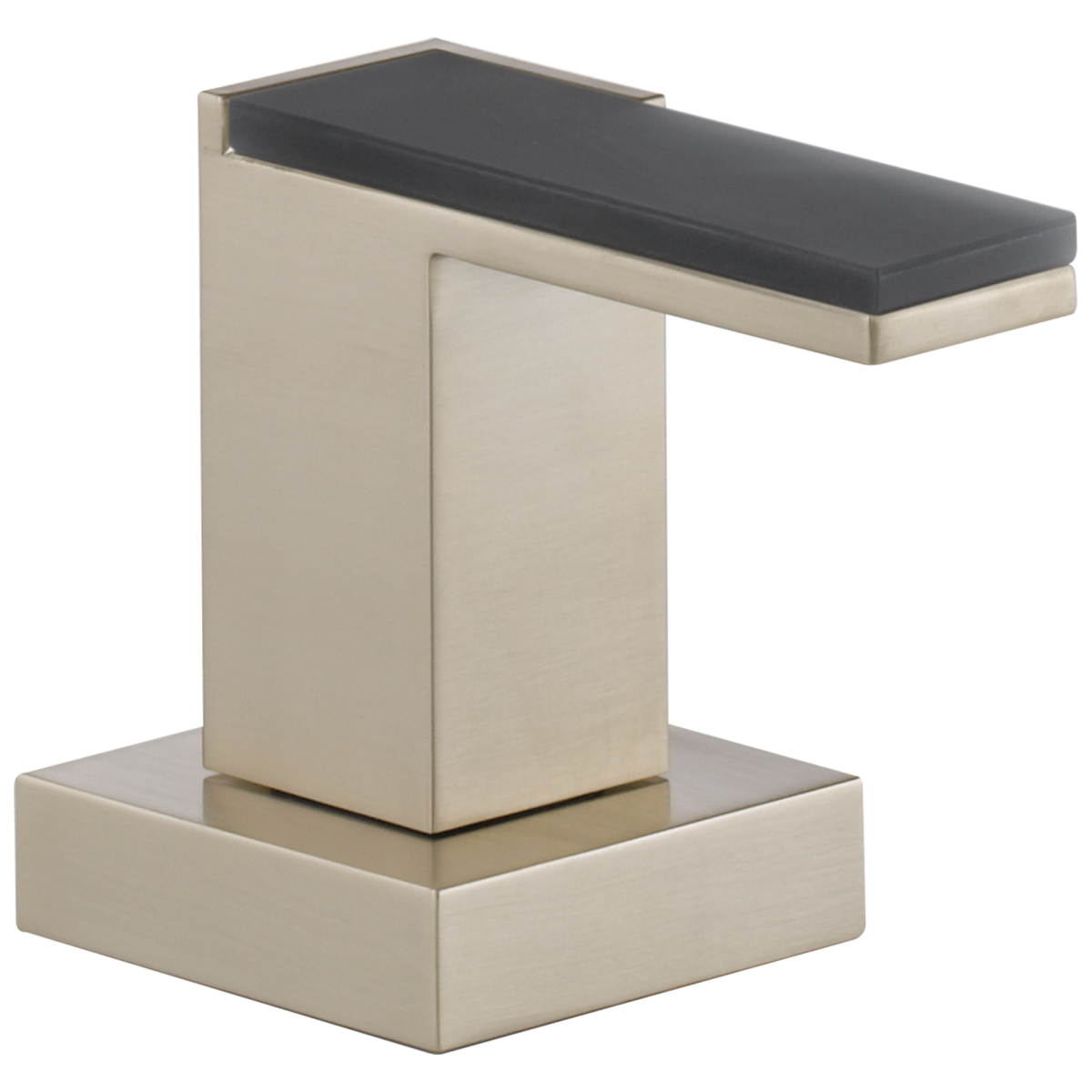 BRIZO Siderna Roman Tub Faucet Solar Gray Glass Lever Handle Kit — Brushed Nickel