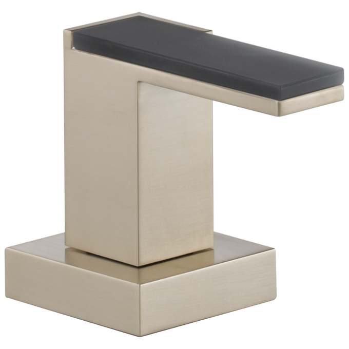 BRIZO Siderna Roman Tub Faucet Solar Gray Glass Lever Handle Kit — Brushed Nickel