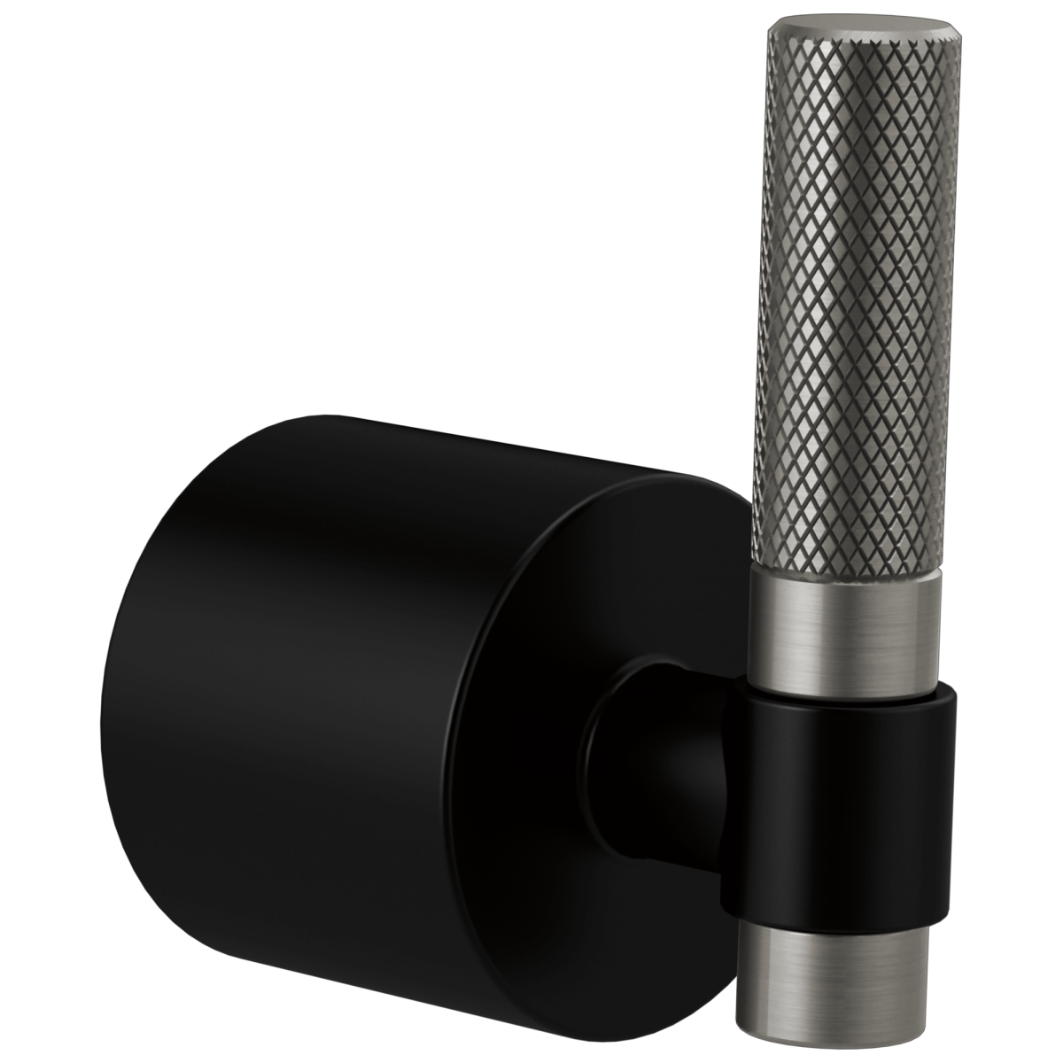 BRIZO Litze Single-Handle Freestanding Tub Filler Handle Kit - T-Lever — MATTE BLACK/LUXE STEEL