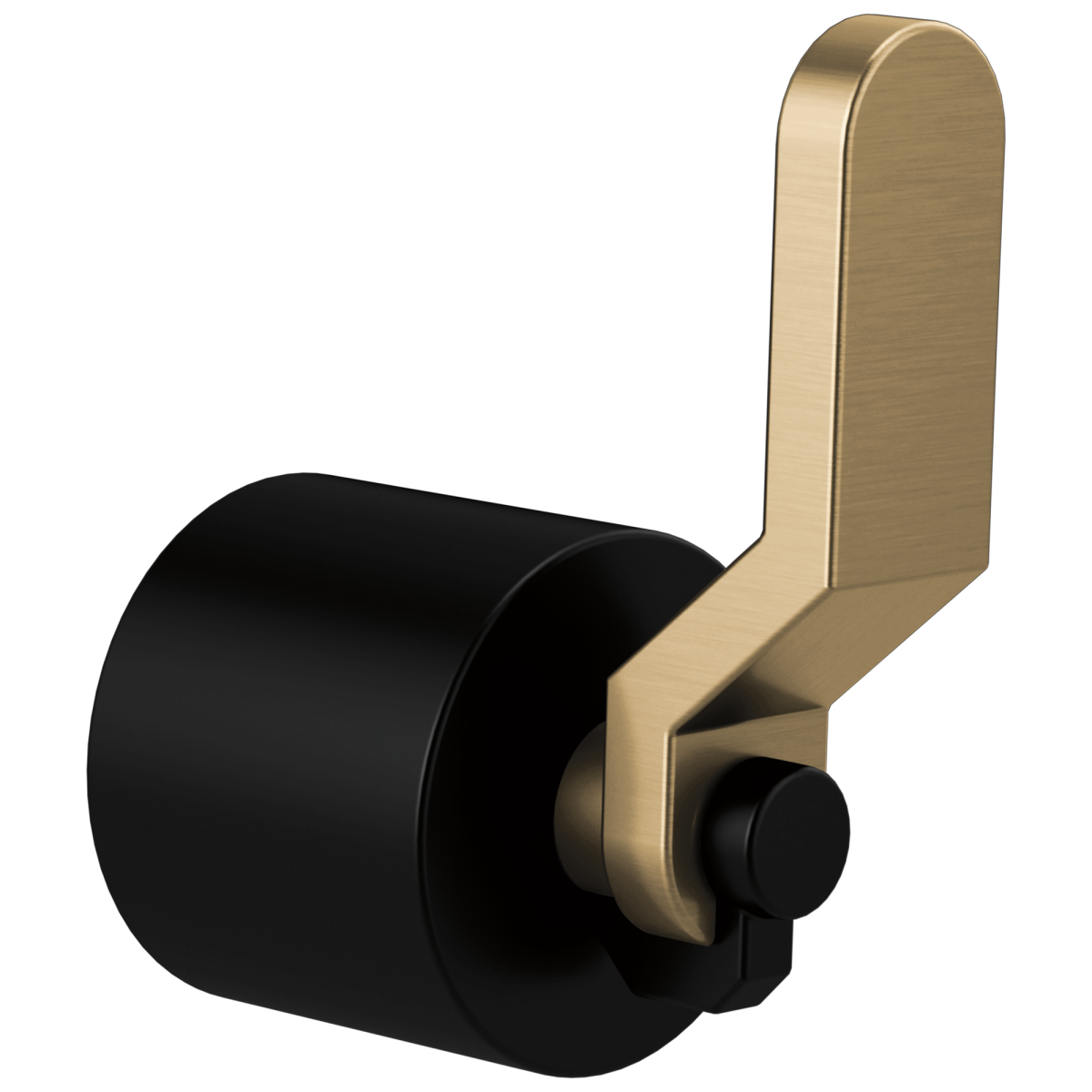 BRIZO Litze Single-Handle Freestanding Tub Filler Handle Kit - Industrial Lever — Matte Black/Luxe Gold
