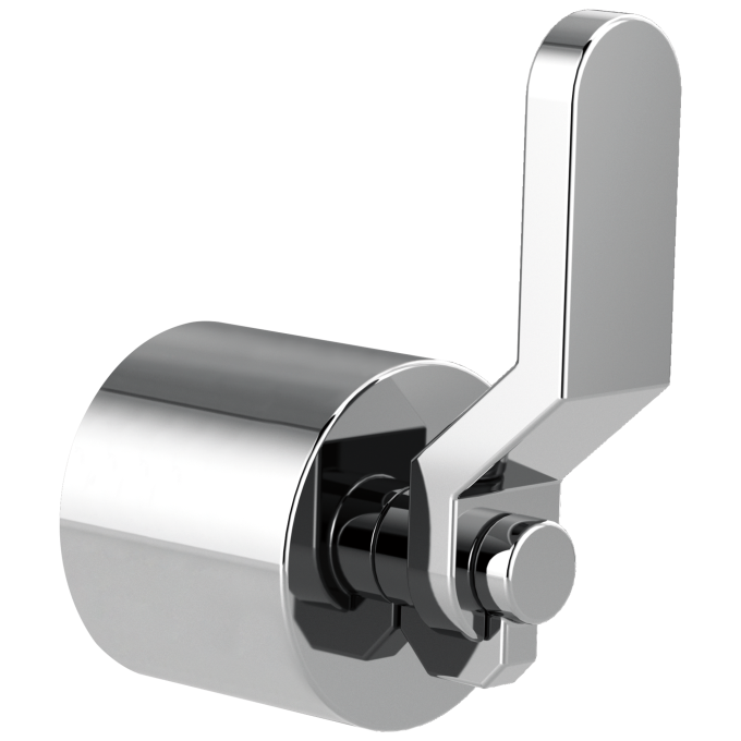 BRIZO Litze Single-Handle Floor Mount Tub Filler Industrial Lever Handle Kit — Chrome