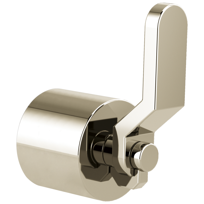 BRIZO Litze Single-Handle Floor Mount Tub Filler Industrial Lever Handle Kit — Polished Nickel