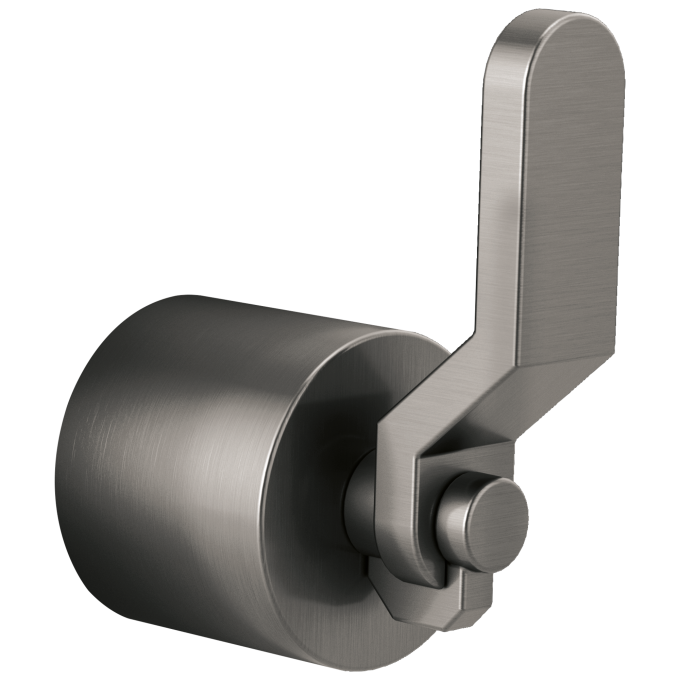 BRIZO Litze Single-Handle Floor Mount Tub Filler Industrial Lever Handle Kit — Luxe Steel