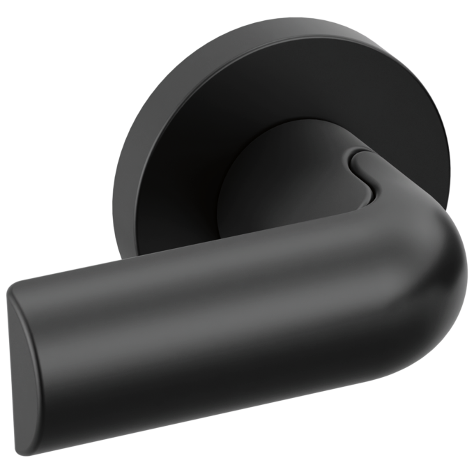 BRIZO Roccesco Two-Handle Wall Mount Tub Filler Bent Lever Handle Kit — Matte Black