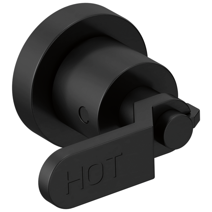 BRIZO Litze Two-Handle Wall Mount Tub Filler Handle Kit - Industrial Lever — Matte Black