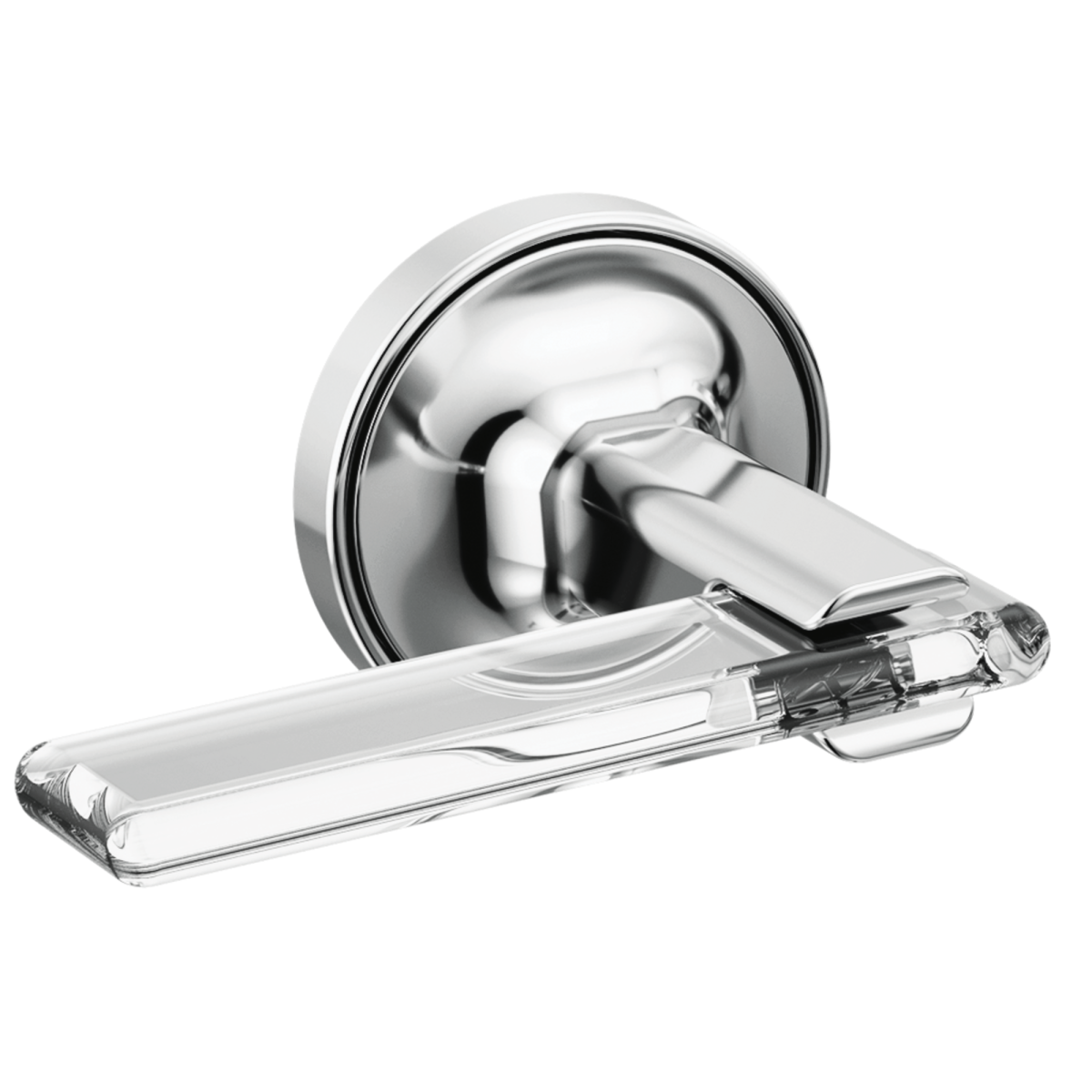 BRIZO Allaria Two-Handle Wall Mount Tub Filler Lever Handle Kit — Polished Chrome / Clear Acrylic