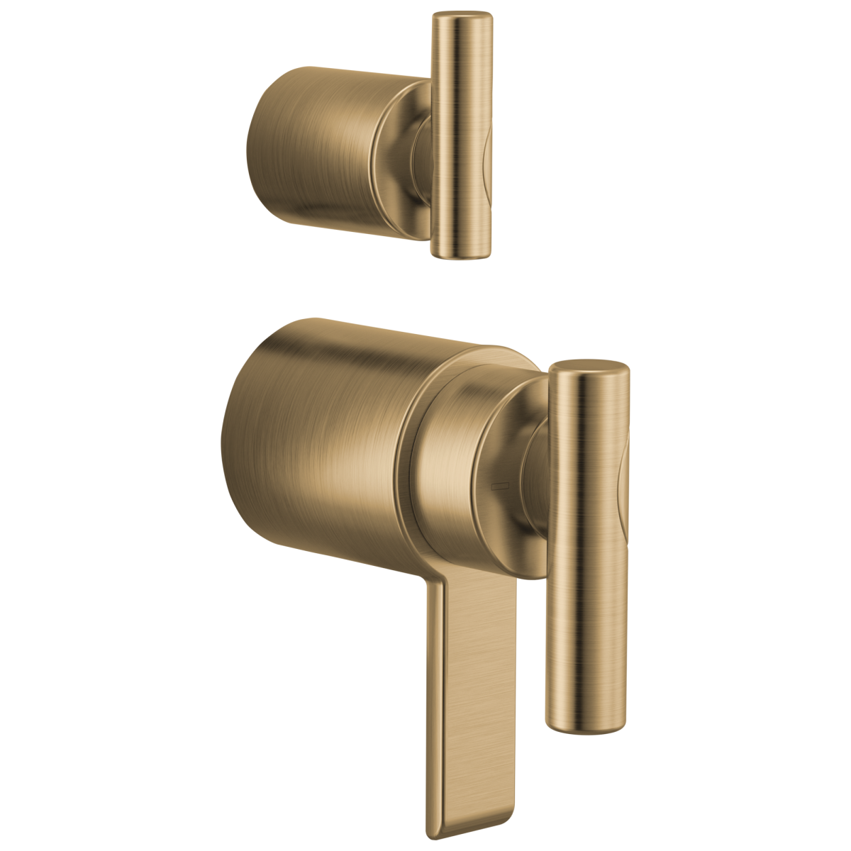 BRIZO Roccesco TempAssure Thermostatic Valve With Integrated Diverter Lever Handle Kit — Luxe Gold
