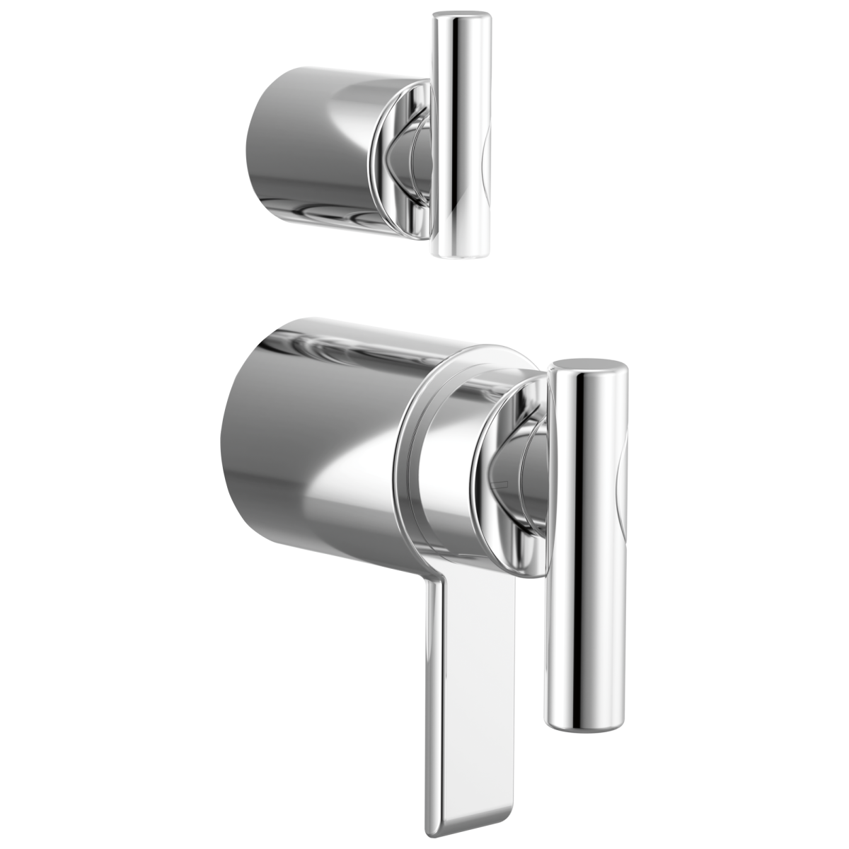 BRIZO Roccesco TempAssure Thermostatic Valve With Integrated Diverter Lever Handle Kit — Chrome