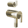 BRIZO Frank Lloyd Wright TempAssure Thermostatic Valve with Integrated Diverter Trim Lever Handle Kit — Polished Nickel