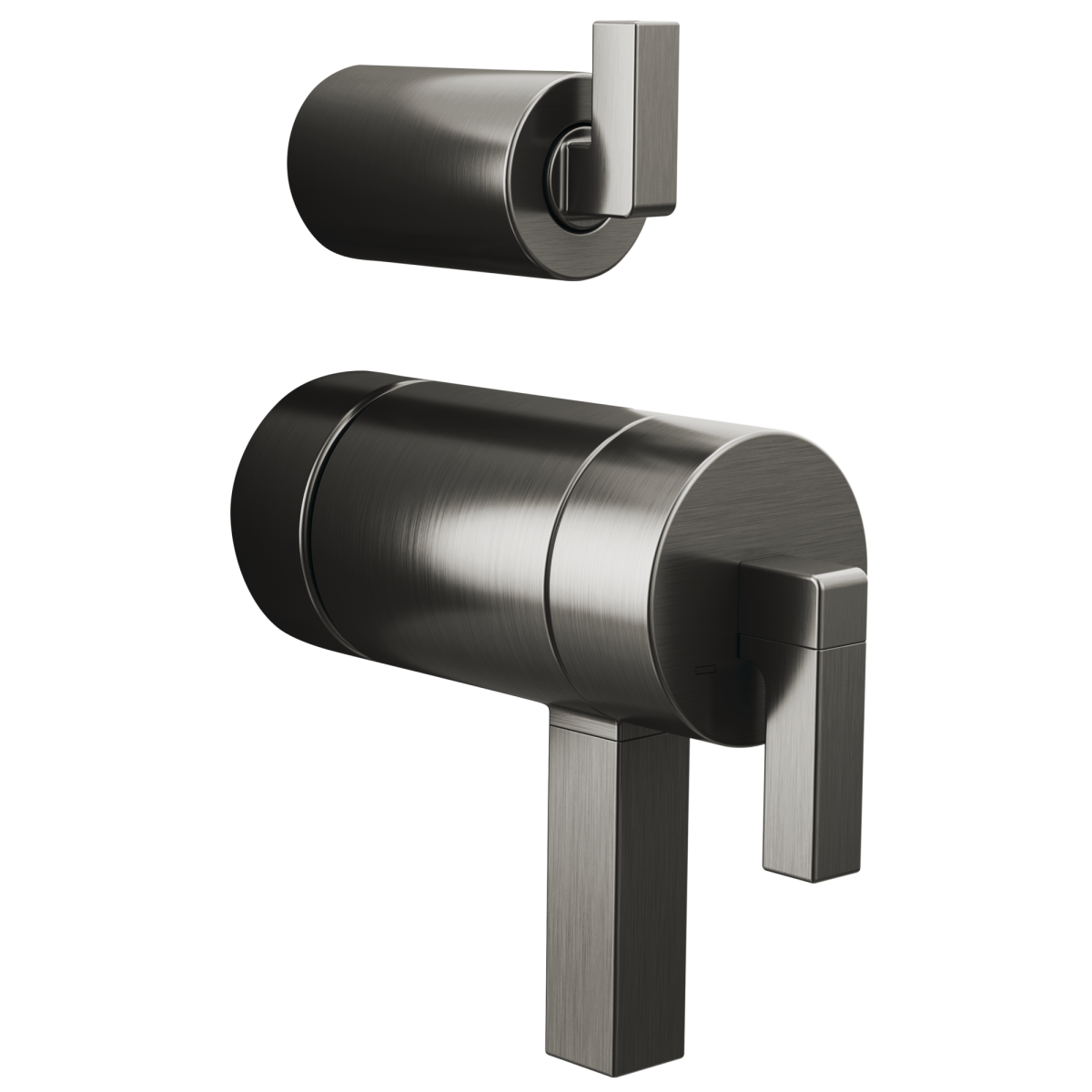 BRIZO Frank Lloyd Wright TempAssure Thermostatic Valve with Integrated Diverter Trim Lever Handle Kit — Luxe Steel
