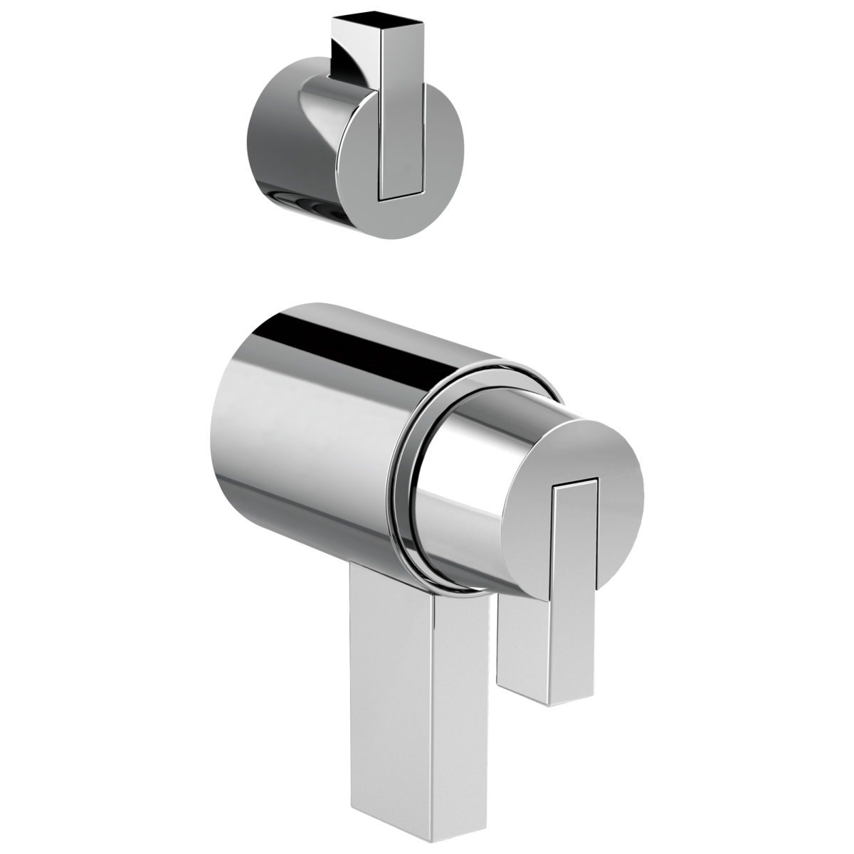 BRIZO Litze TempAssure Thermostatic Valve With Integrated Diverter Lever Handle Kit — Chrome