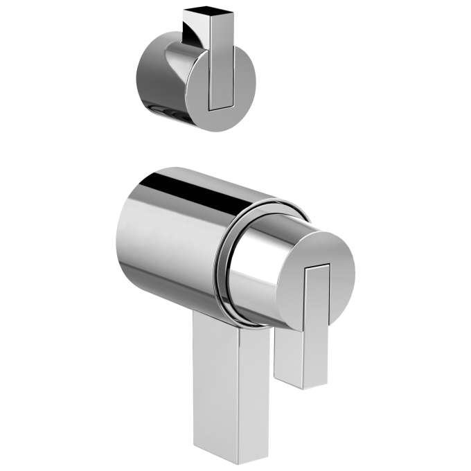 BRIZO Litze TempAssure Thermostatic Valve With Integrated Diverter Lever Handle Kit — Chrome