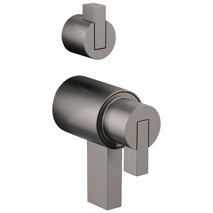 BRIZO Litze TempAssure Thermostatic Valve With Integrated Diverter Lever Handle Kit — Luxe Steel