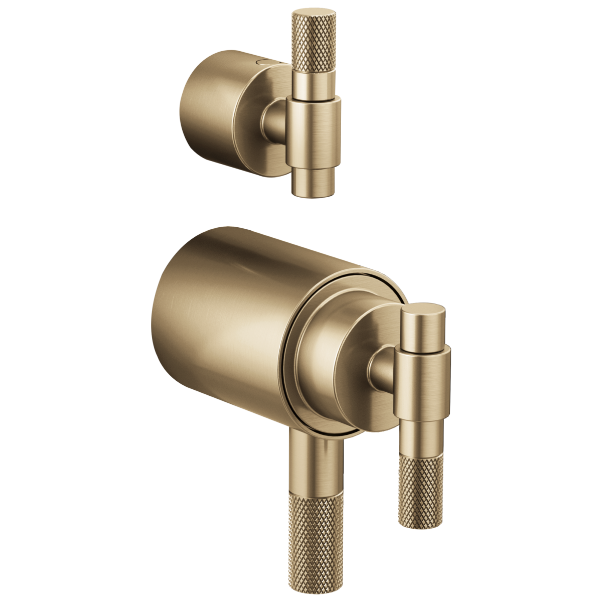 BRIZO Litze TempAssure Thermostatic Valve With Integrated Diverter T-Lever Handle Kit — Luxe Gold
