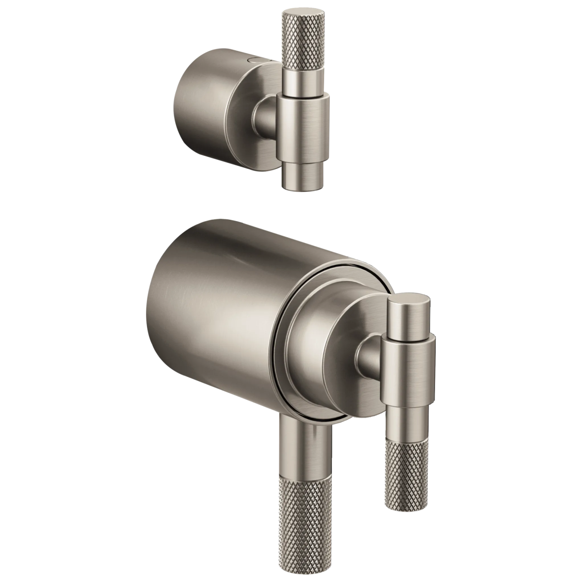 BRIZO Litze TempAssure Thermostatic Valve With Integrated Diverter T-Lever Handle Kit — Luxe Nickel