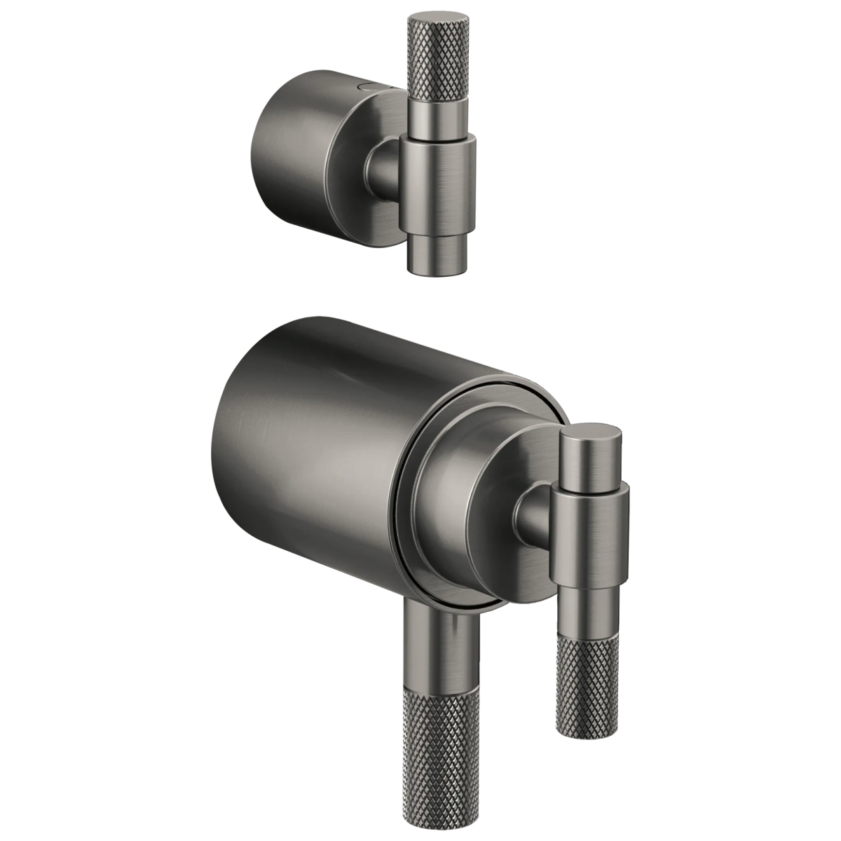 BRIZO Litze TempAssure Thermostatic Valve With Integrated Diverter T-Lever Handle Kit — Luxe Steel