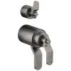 BRIZO Litze TempAssure Thermostatic Valve With Integrated Diverter Industrial Lever Handle Kit — Luxe Steel