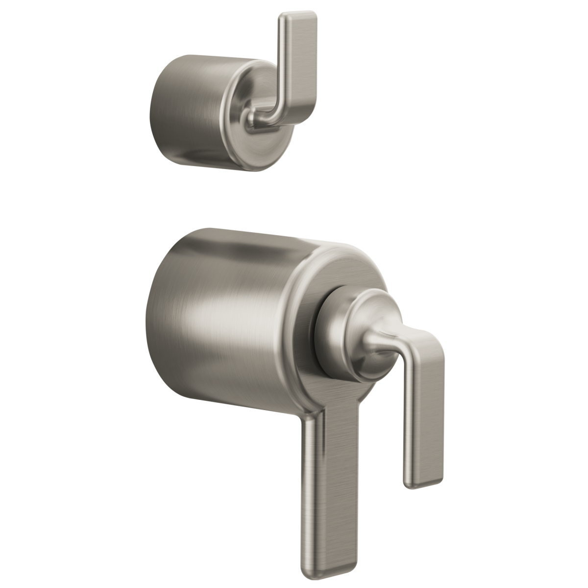 BRIZO Allaria TempAssure Thermostatic Valve Trim with Integrated Diverter Trim Twist Lever Handle Kit — Luxe Nickel