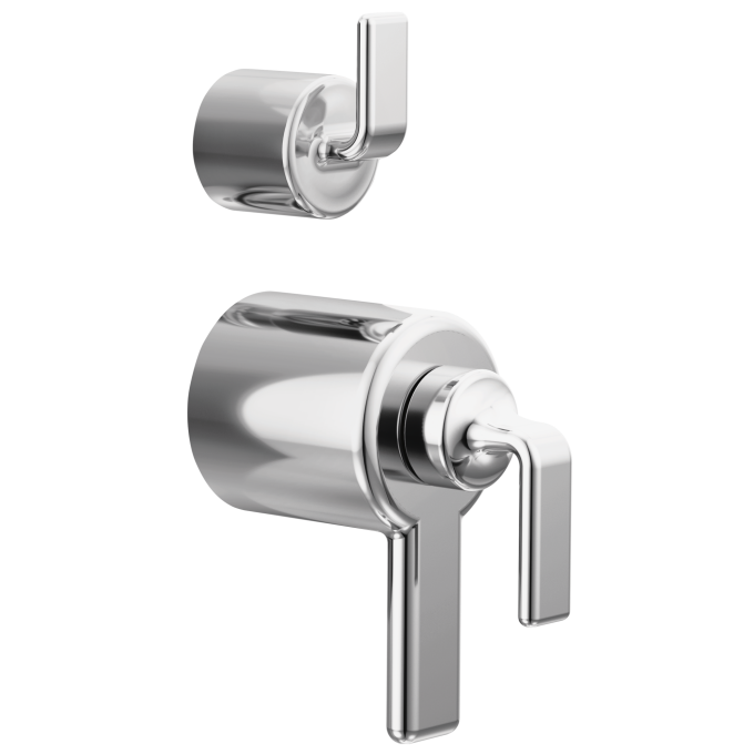 BRIZO Allaria TempAssure Thermostatic Valve Trim with Integrated Diverter Trim Twist Lever Handle Kit — Chrome