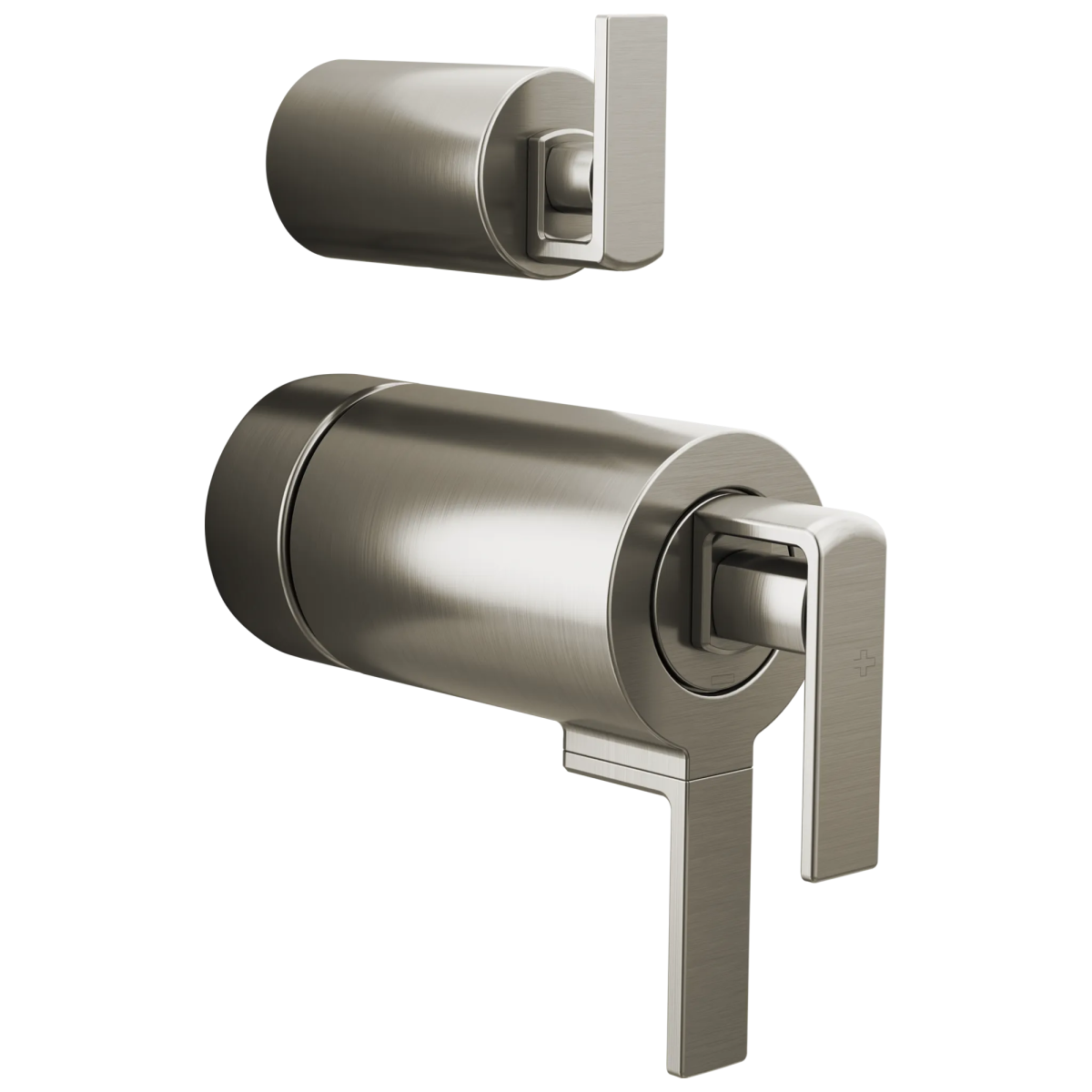 BRIZO Frank Lloyd Wright TempAssure Thermostatic Valve with Integrated Diverter Trim Gap Lever Handle Kit — Luxe Nickel
