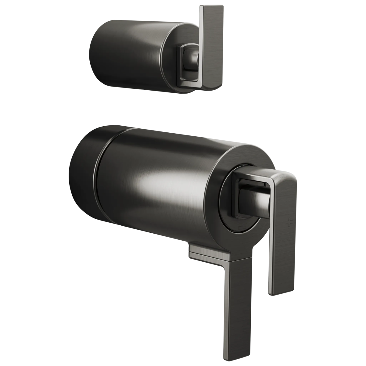BRIZO Frank Lloyd Wright TempAssure Thermostatic Valve with Integrated Diverter Trim Gap Lever Handle Kit — Luxe Steel