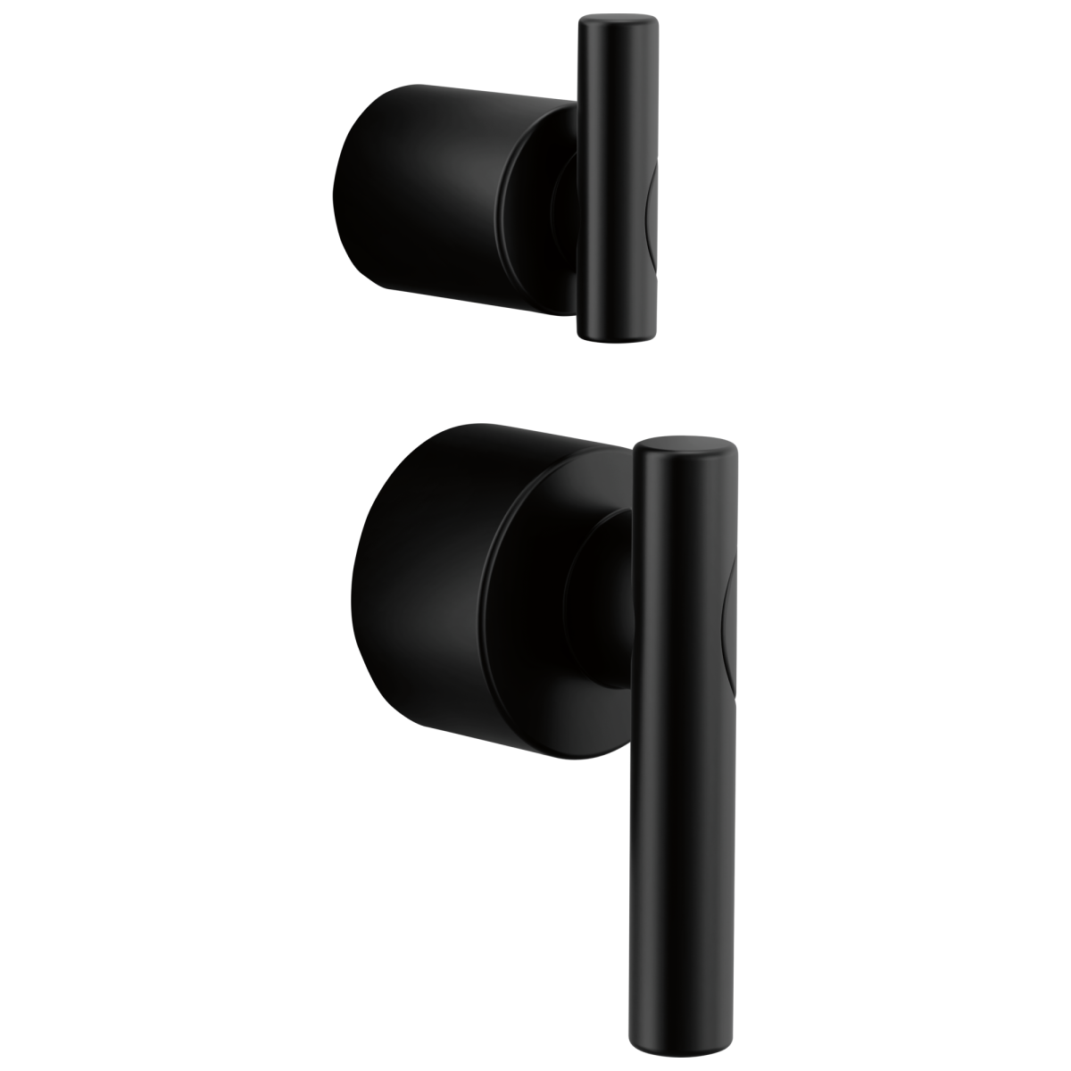 BRIZO Roccesco Pressure Balance Valve with Integrated Diverter Trim Lever Handle Kit — Matte Black