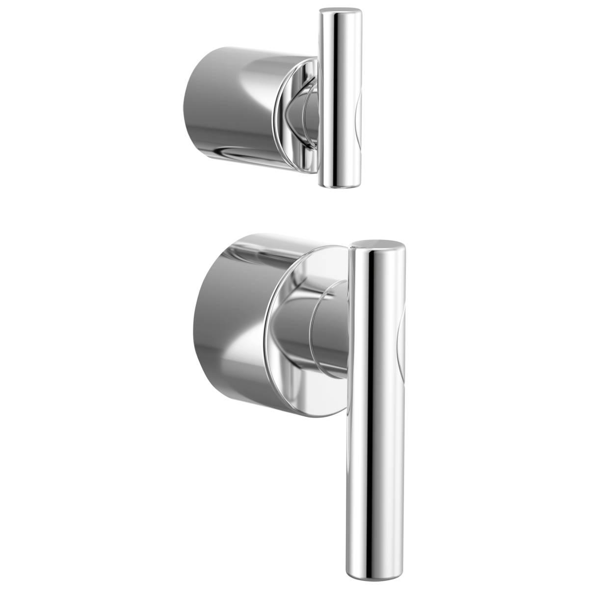 BRIZO Roccesco Pressure Balance Valve with Integrated Diverter Trim Lever Handle Kit — Chrome