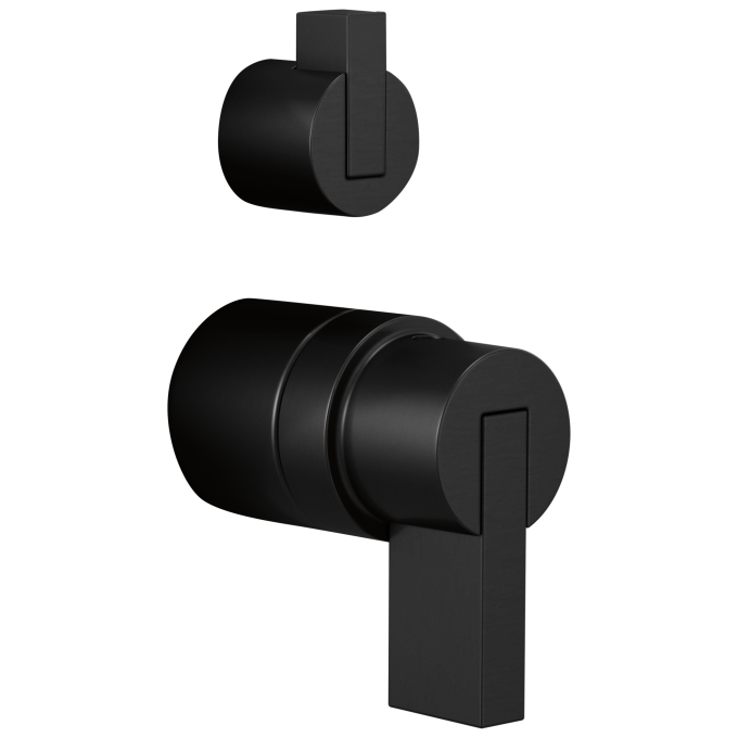 BRIZO Litze Pressure Balance Valve Trim Handle Kit - Lever — Matte Black
