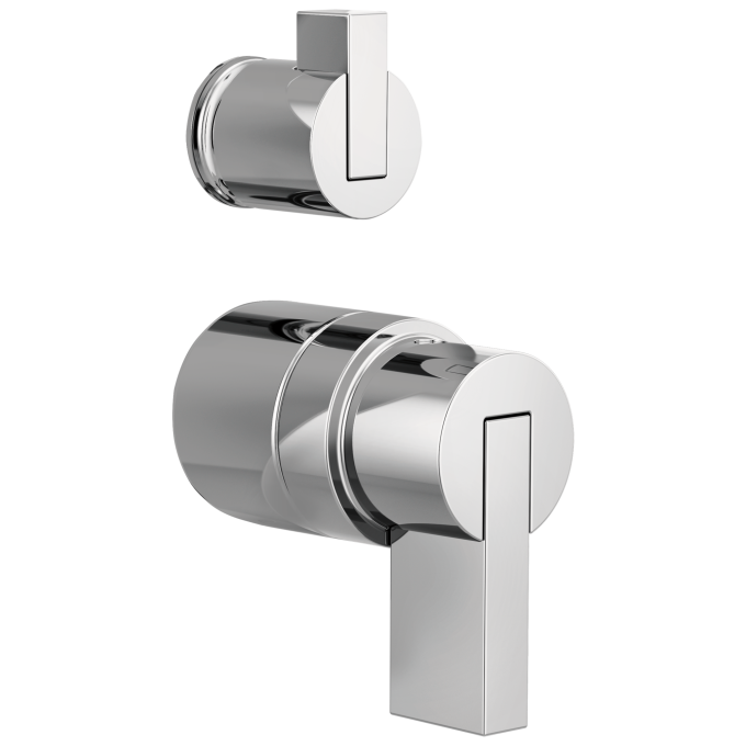 BRIZO Litze Pressure Balance Valve with Integrated Diverter Trim Lever Handle Kit — Chrome