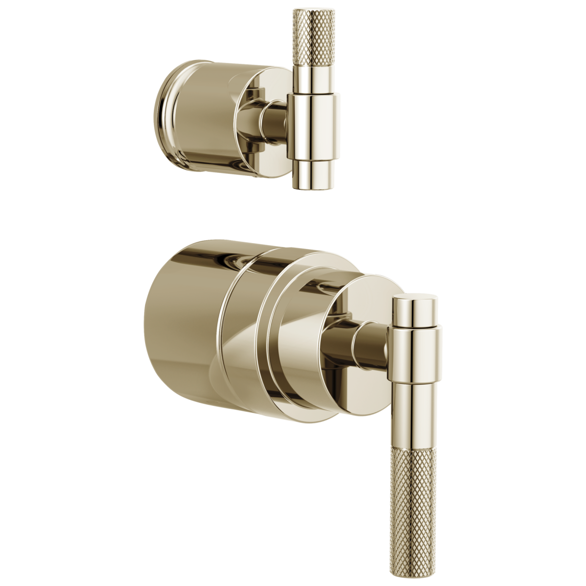 BRIZO Litze Pressure Balance Valve with Integrated Diverter Trim T-Lever Handle Kit — Polished Nickel