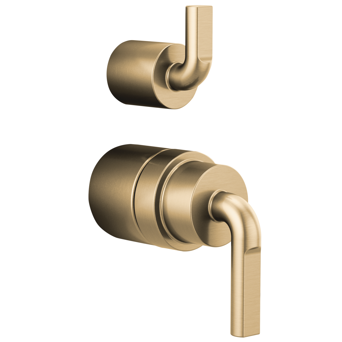 BRIZO Litze Pressure Balance Valve with Integrated Diverter Trim Notch Lever Handle Kit — Luxe Gold
