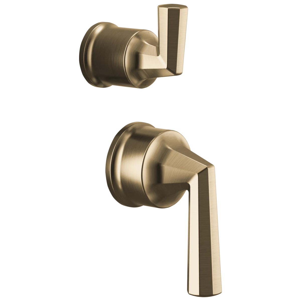 BRIZO Beauclere Pressure Balance Valve with Integrated Diverter Trim Lever Handle Kit — Luxe Gold