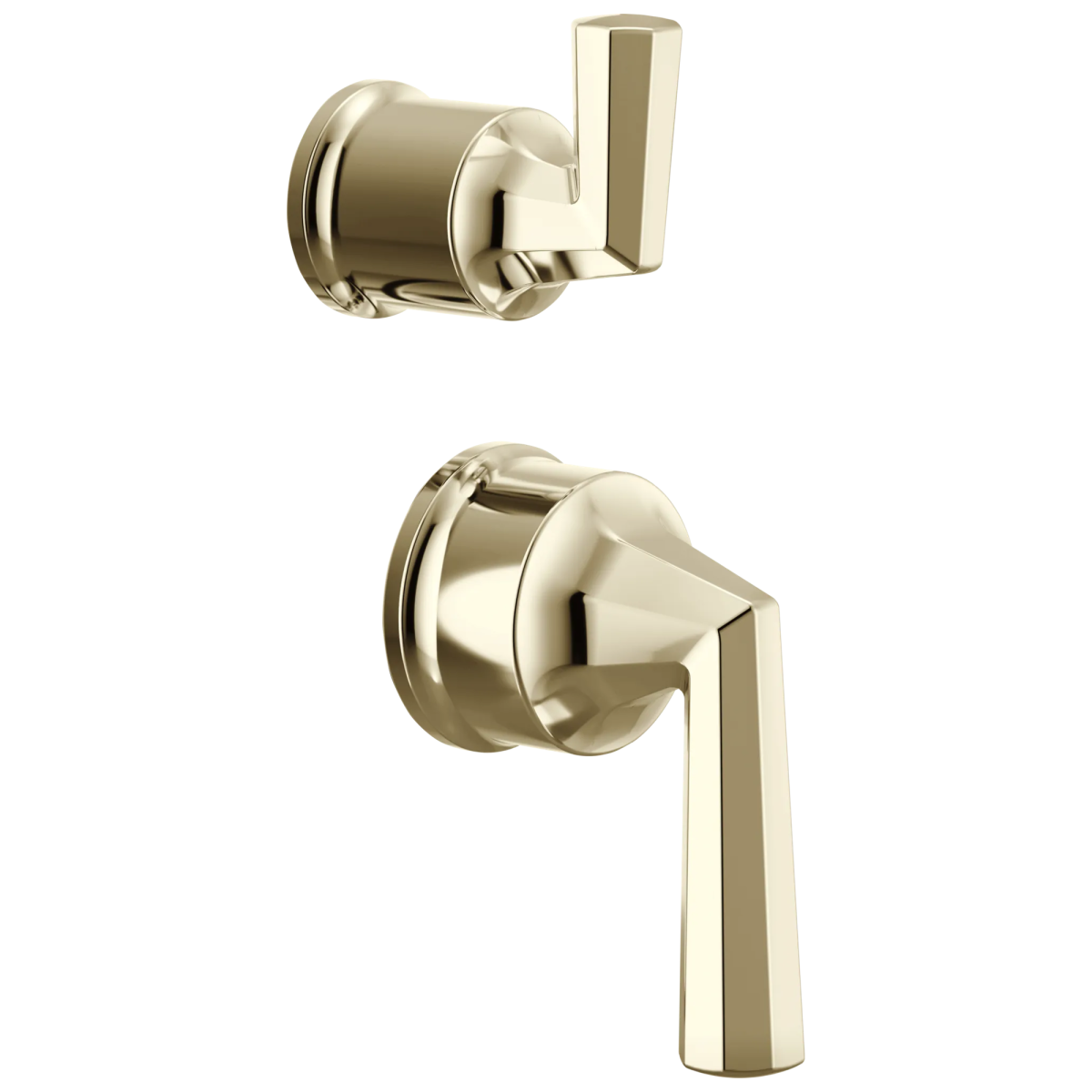 BRIZO Beauclere Pressure Balance Valve with Integrated Diverter Trim Lever Handle Kit — Polished Nickel