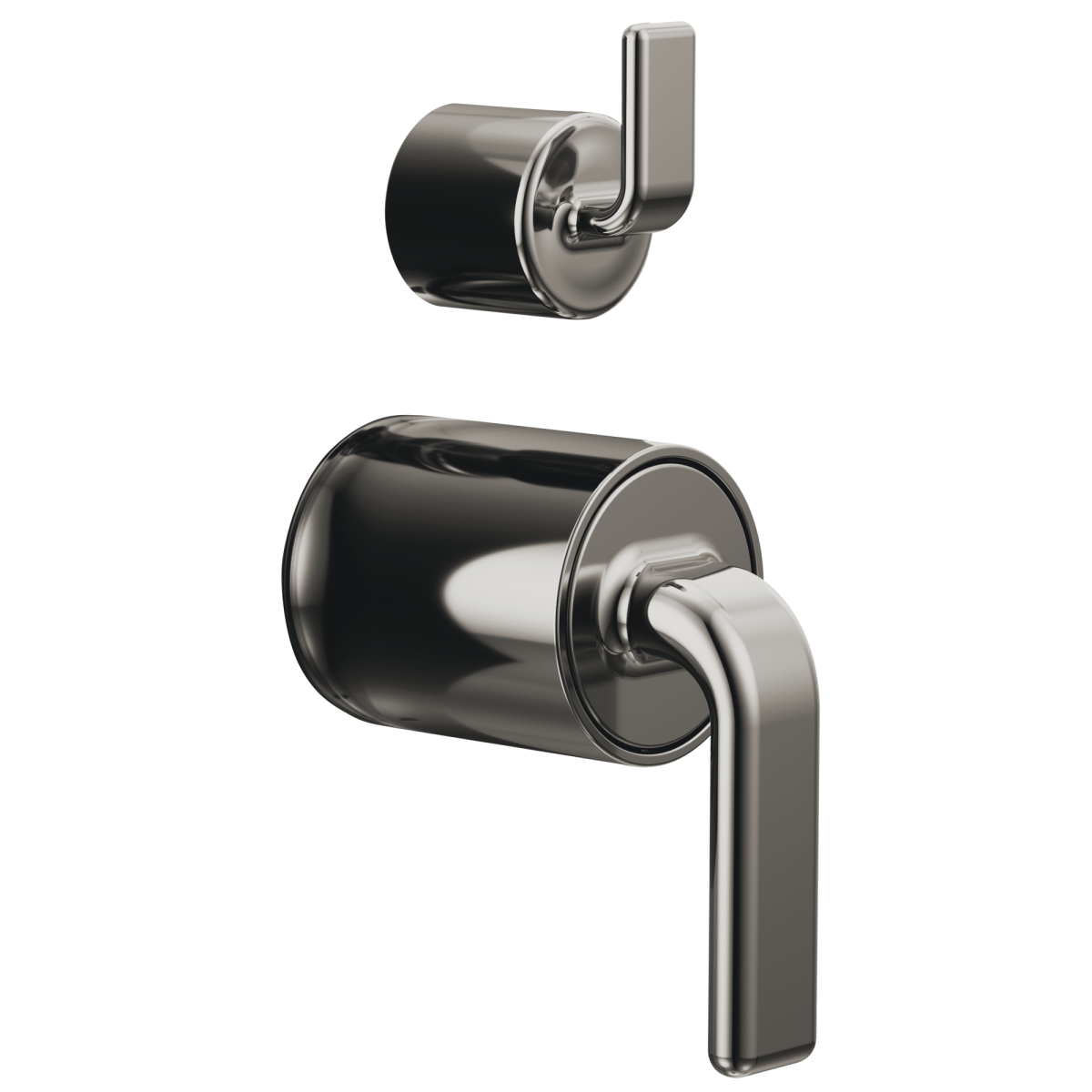 BRIZO Allaria Pressure Balance Valve with Integrated Diverter Trim Twist Lever Handle Kit — Brilliance Black Onyx
