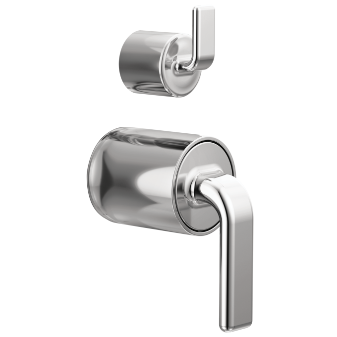 BRIZO Allaria Pressure Balance Valve with Integrated Diverter Trim Twist Lever Handle Kit — Chrome
