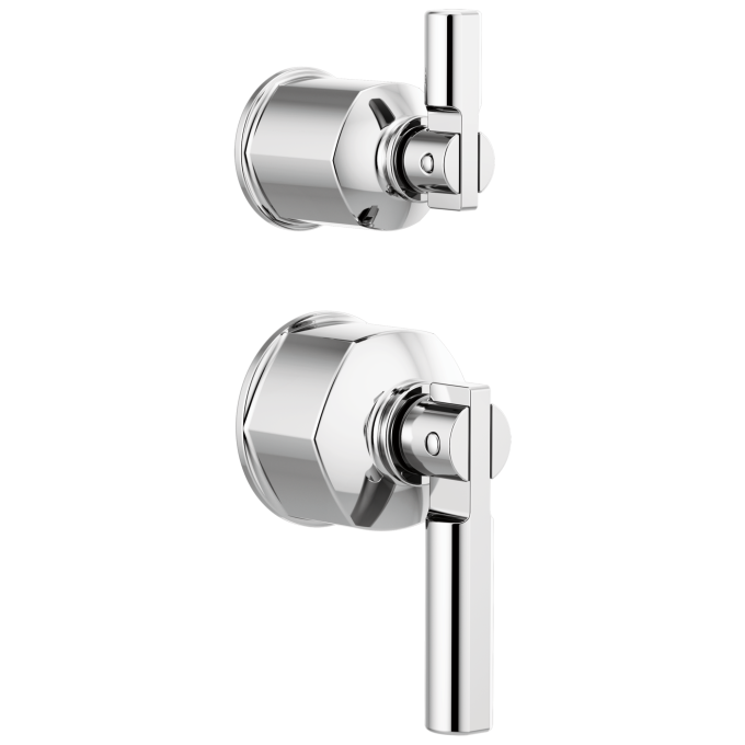 BRIZO Invari Pressure Balance Valve with Integrated Diverter Trim Lever Handle Kit — Chrome