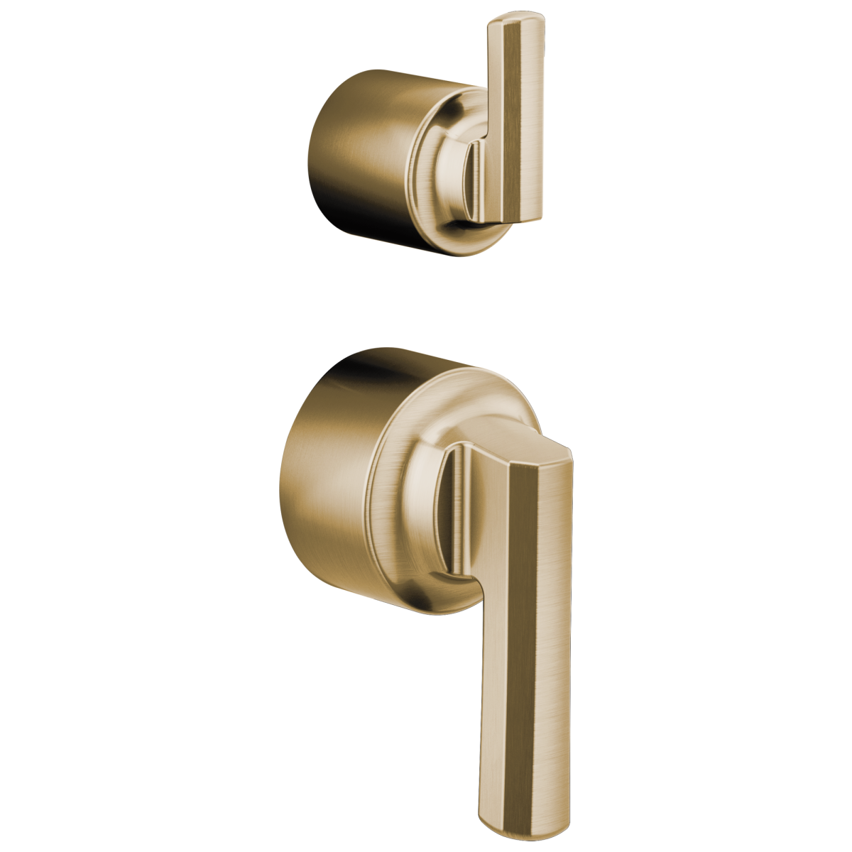 BRIZO Levoir Pressure Balance Valve with Integrated Diverter Trim Lever Handle Kit — Luxe Gold