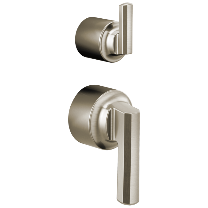 BRIZO Levoir Pressure Balance Valve with Integrated Diverter Trim Lever Handle Kit — Luxe Nickel