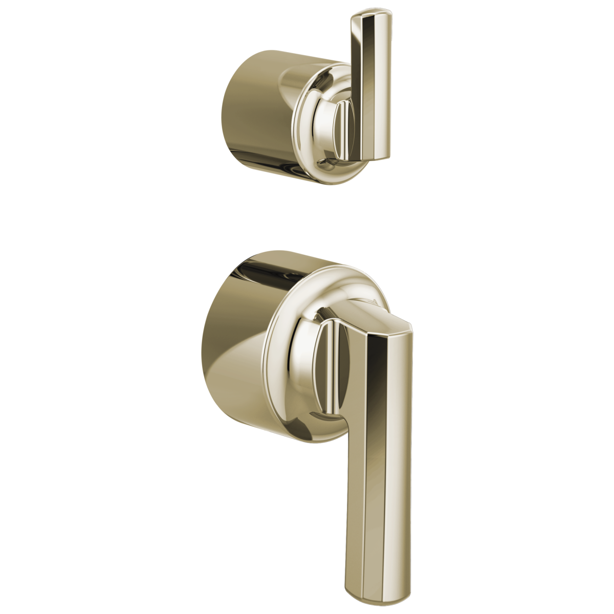 BRIZO Levoir Pressure Balance Valve with Integrated Diverter Trim Lever Handle Kit — Polished Nickel