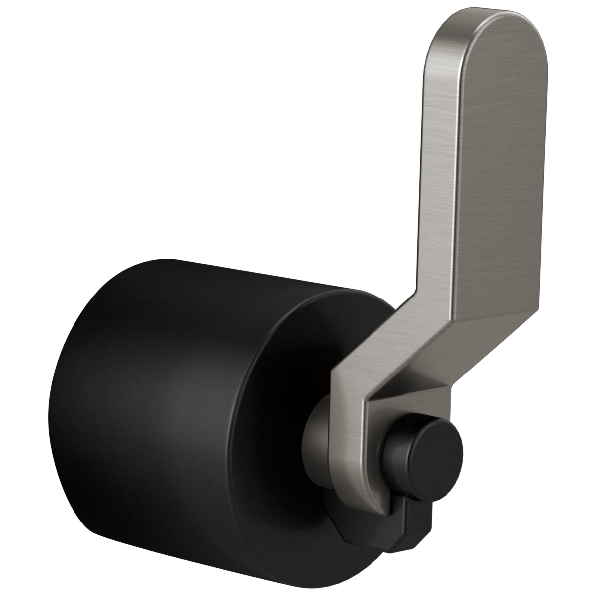 BRIZO Litze 3 And 6 Setting Diverter Trim Handle Kit - Industrial Lever — MATTE BLACK/LUXE STEEL
