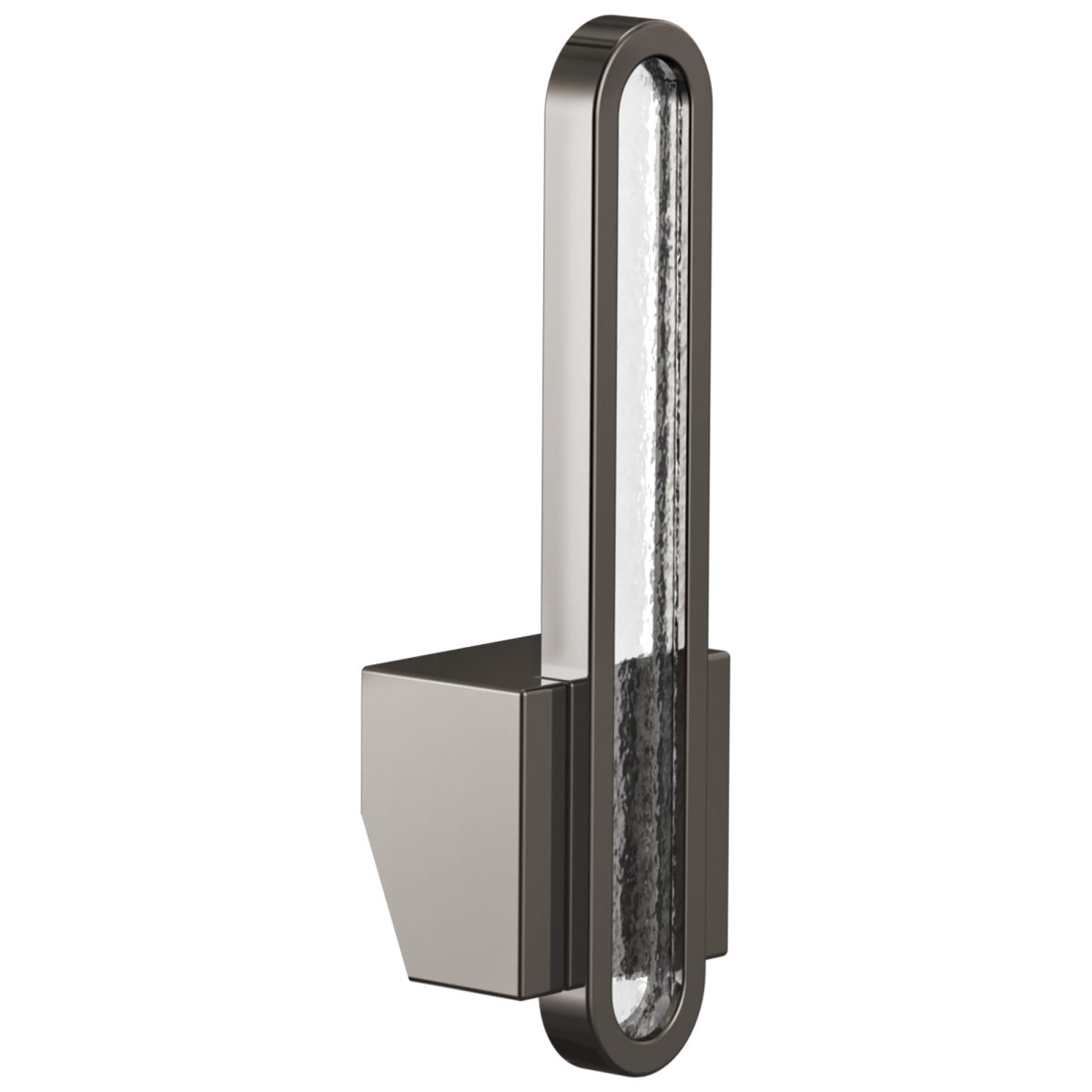 BRIZO Frank Lloyd Wright Pull-Down Kitchen Faucet Arc Lever with Glass Inlay Handle Kit​ — Brilliance Black Onyx / Clear