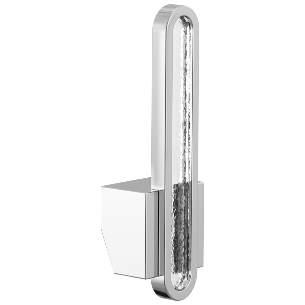 BRIZO Frank Lloyd Wright Pull-Down Kitchen Faucet Arc Lever with Glass Inlay Handle Kit​ — Polished Chrome / Clear Acrylic