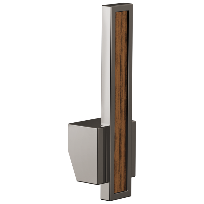 BRIZO Frank Lloyd Wright Pull-Down Kitchen Faucet Lever with Wood Inlay Handle Kit​ — Brilliance Black Onyx / Wood