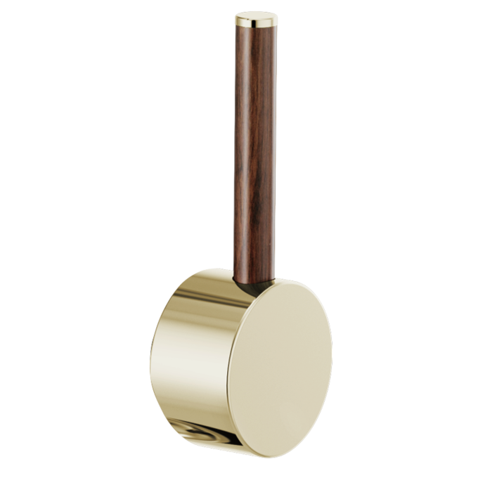 BRIZO Odin Pull-Down Faucet Wood Lever Handle Kit — Polished Nickel / Wood