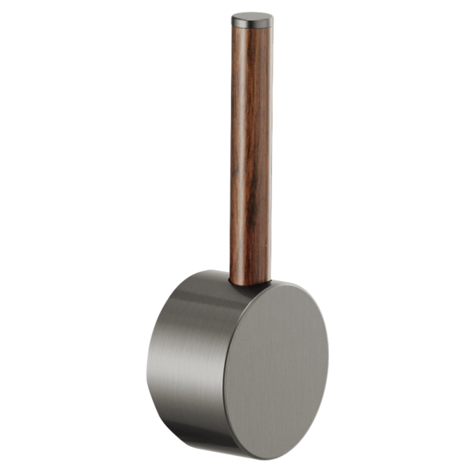 BRIZO Odin Pull-Down Faucet Wood Lever Handle Kit — Luxe Steel / Wood