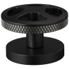 BRIZO Litze Widespread Lavatory Wheel Handle Kit — MATTE BLACK/LUXE STEEL